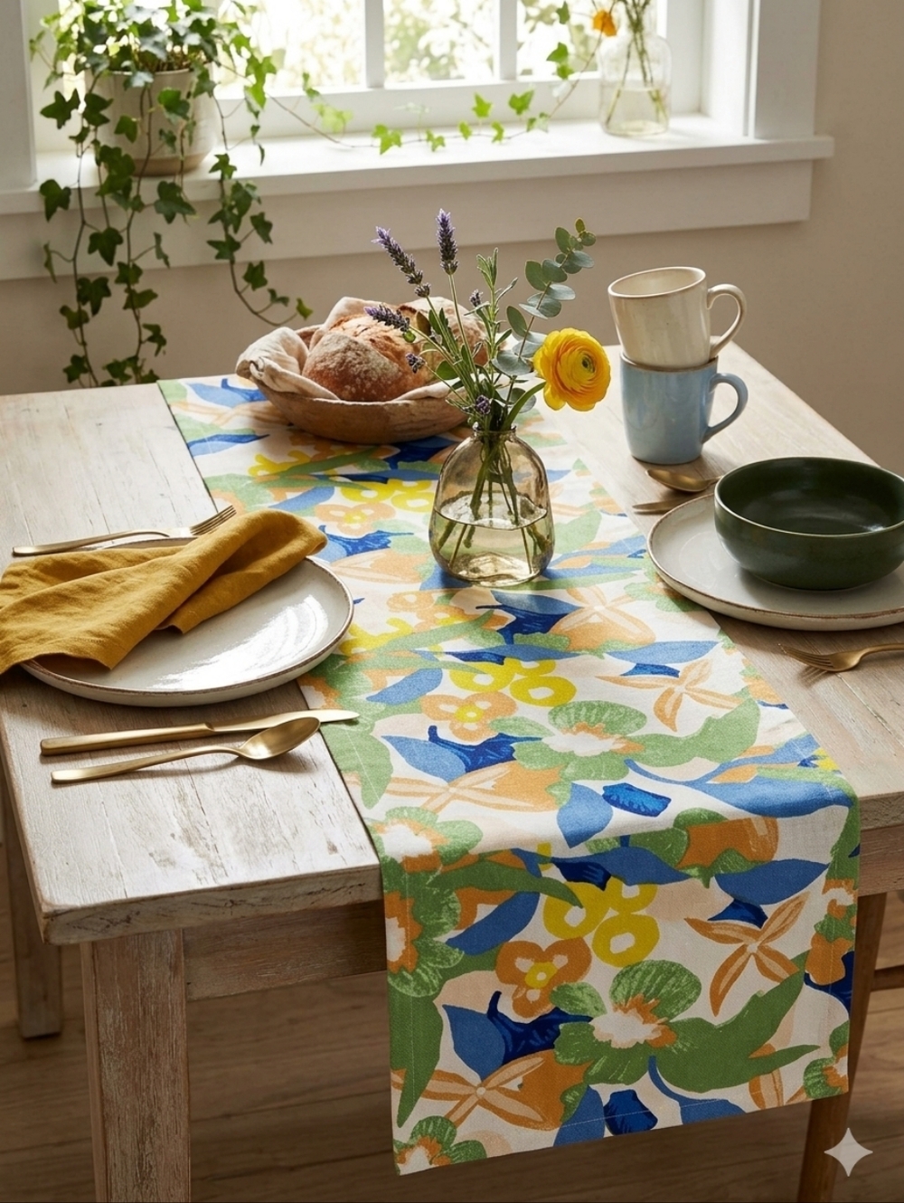 Target Room Essentials Floral Ribbed Rectangular Table Runner 14 X 72" Set Of 2 - Picture 2 of 15